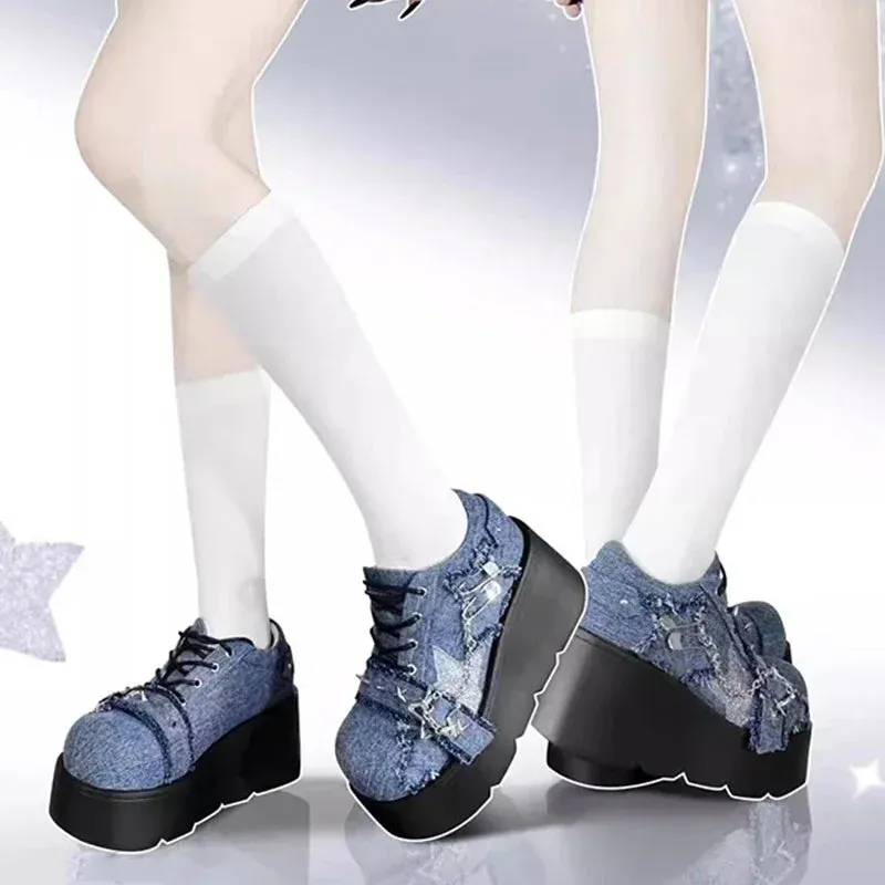 Rebel Edge Chain-Embellished Platform Boots
