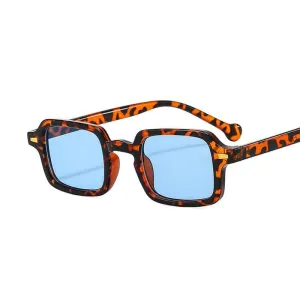 Rectangle Vintage Sunglasses – Classic Rectangular Frame with Mirrored PC Lenses, Lightweight and Comfortable, Available in 8 Vibrant Colors