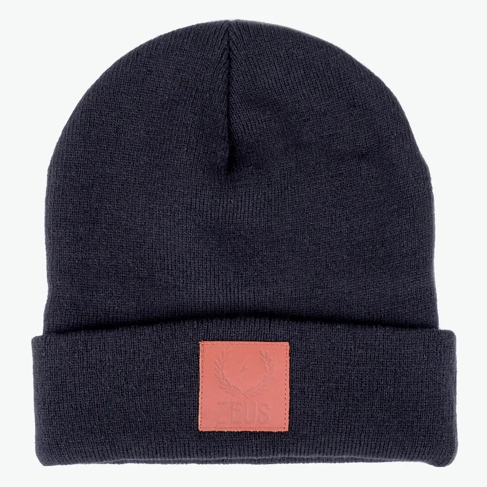 Relaxed Fit Knit Beanie, Black