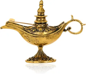 Retro Allah Lamp Brooch Pin for Women Men Vintage Lapel Pins Tie Pins Badge Corsage Boutonniere Brooches Fashion Cloth Accessories