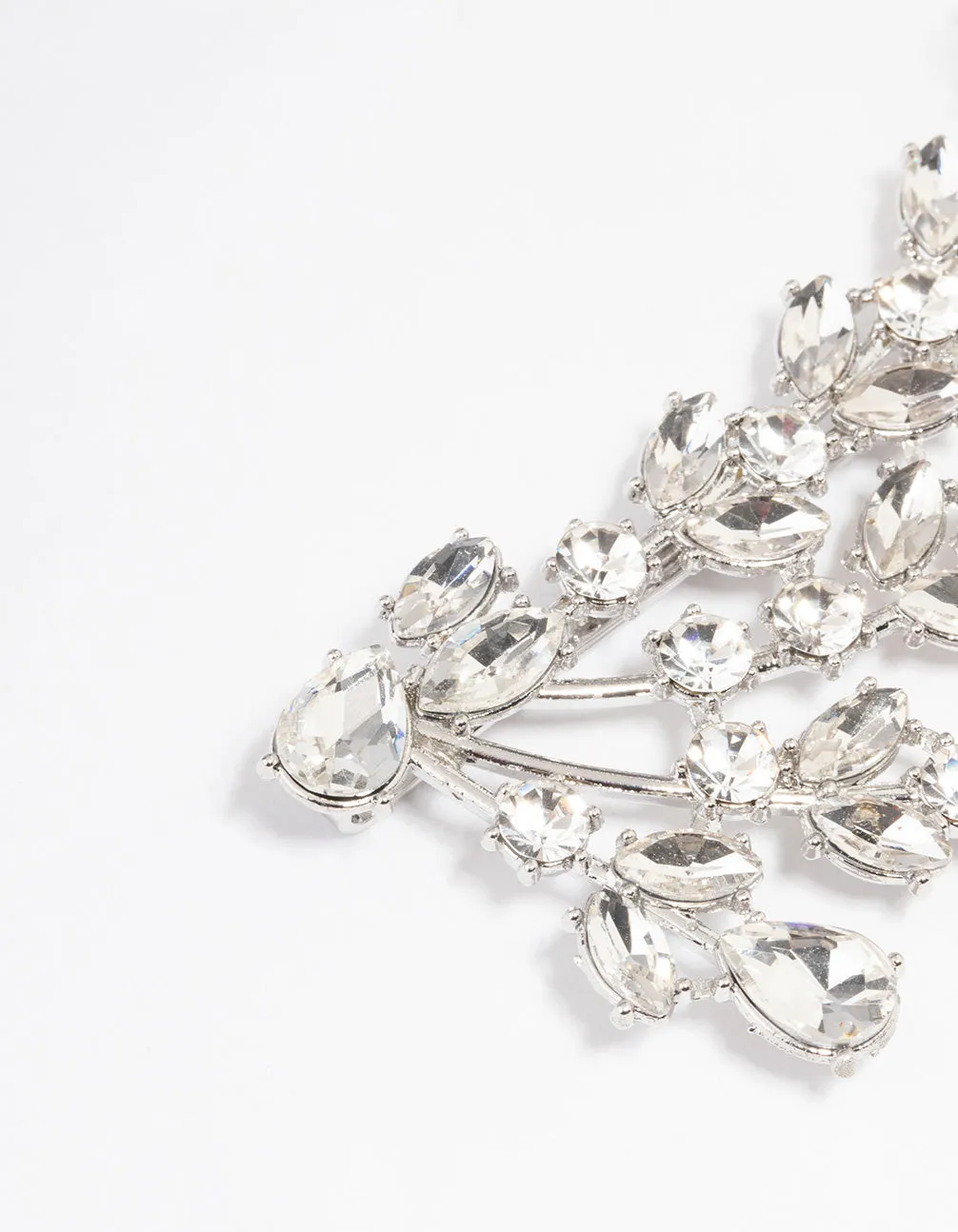 Rhodium Crystal Diamante Hair Slide