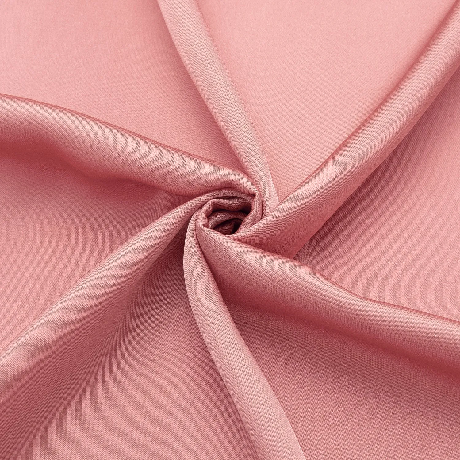 Rose Pink Solid Satin Chiffon Non-stretch Men's Long Sleeve Shirt
