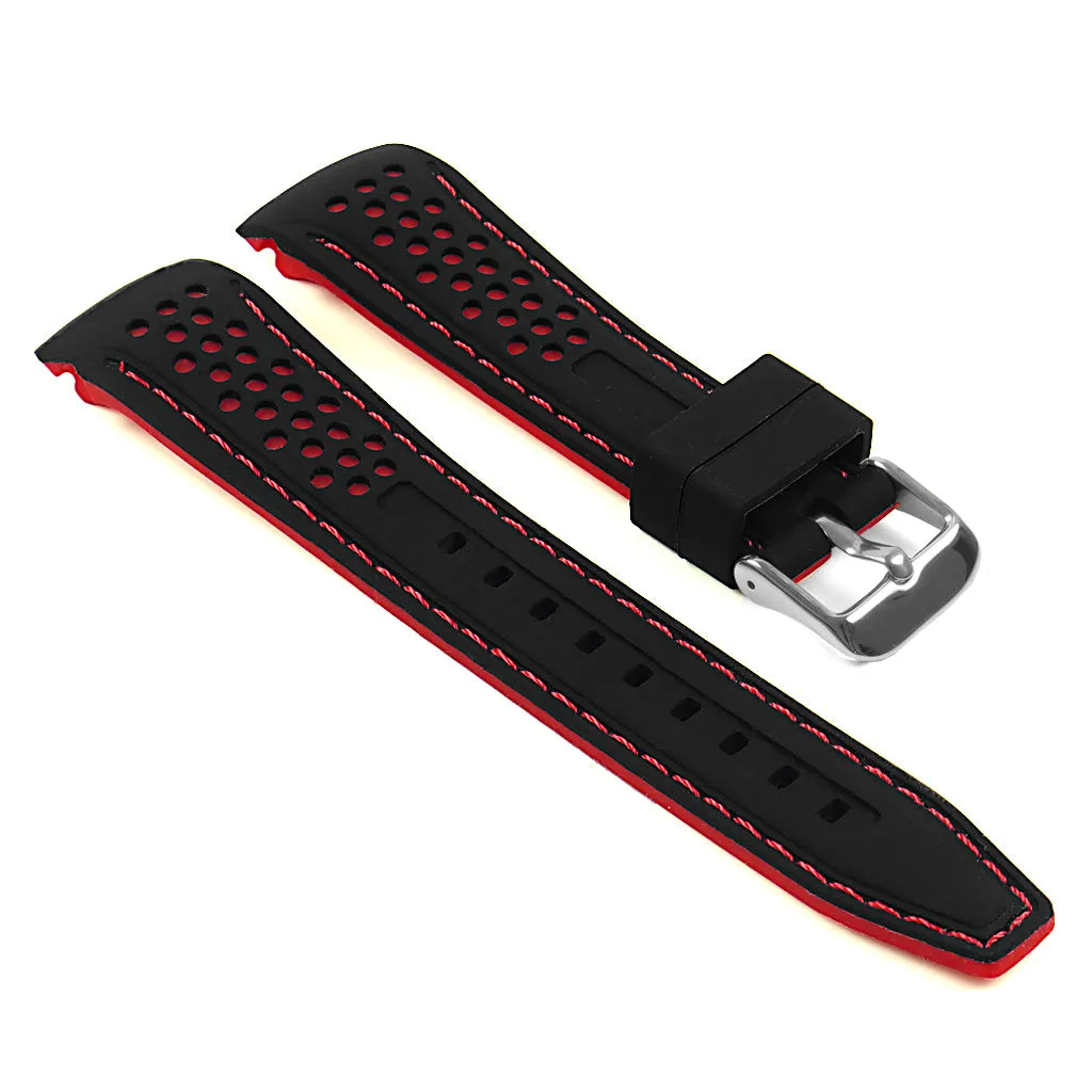 Rubber Perforated Rally Strap with Curved Ends