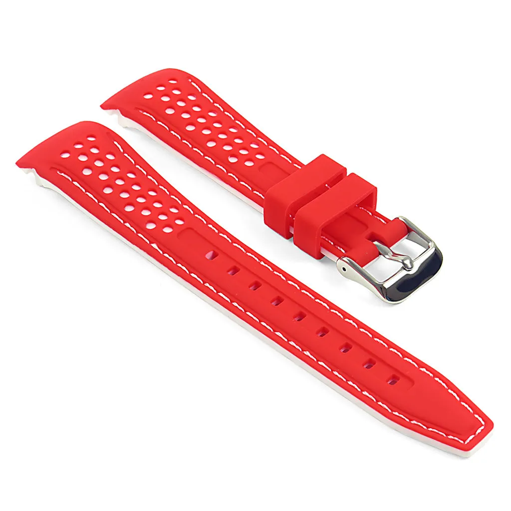 Rubber Perforated Rally Strap with Curved Ends