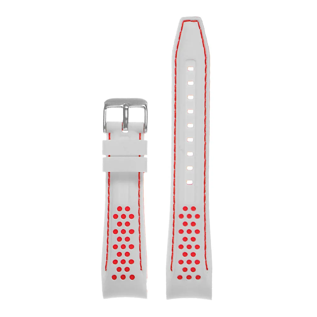 Rubber Perforated Rally Strap with Curved Ends