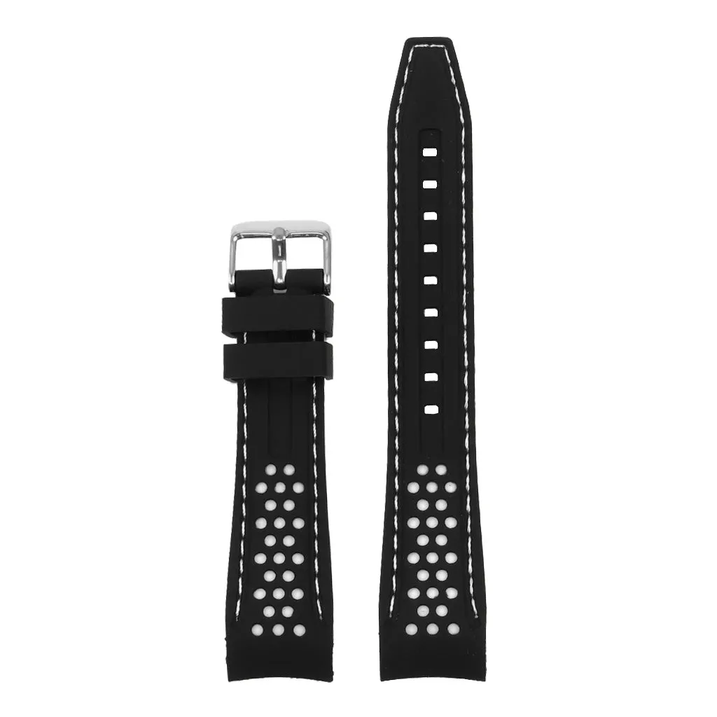 Rubber Perforated Rally Strap with Curved Ends
