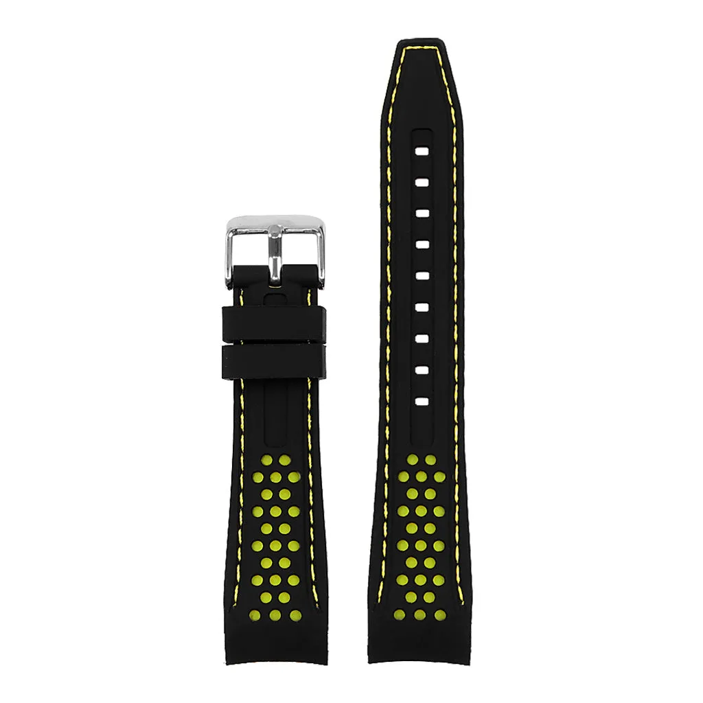 Rubber Perforated Rally Strap with Curved Ends