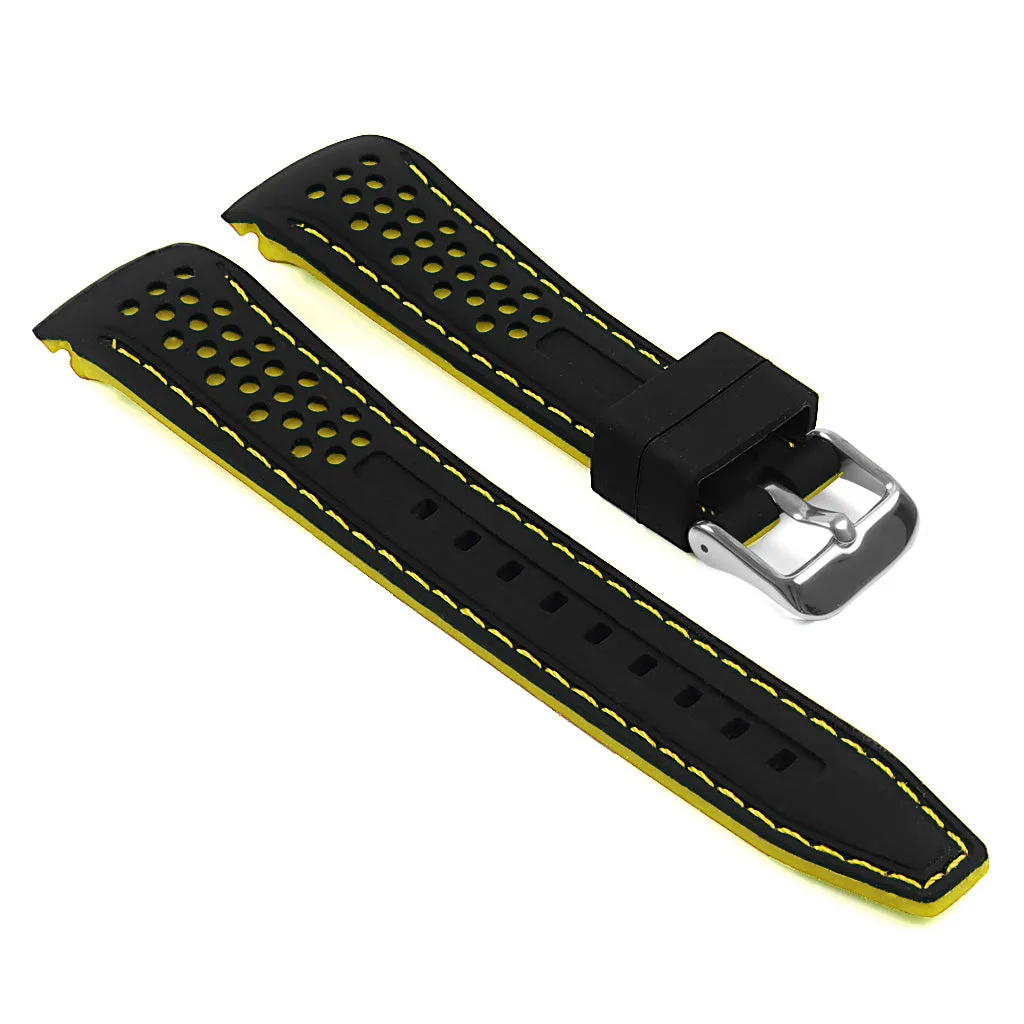 Rubber Perforated Rally Strap with Curved Ends