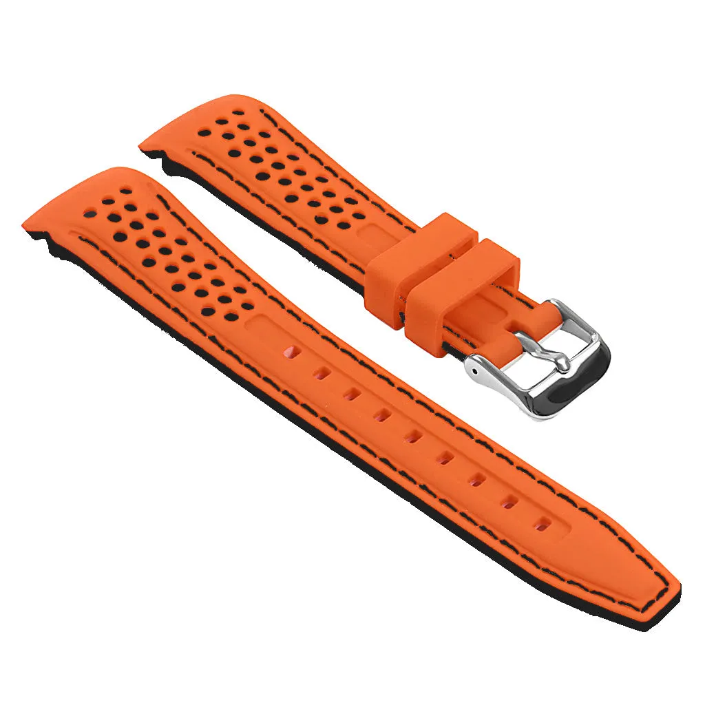 Rubber Perforated Rally Strap with Curved Ends