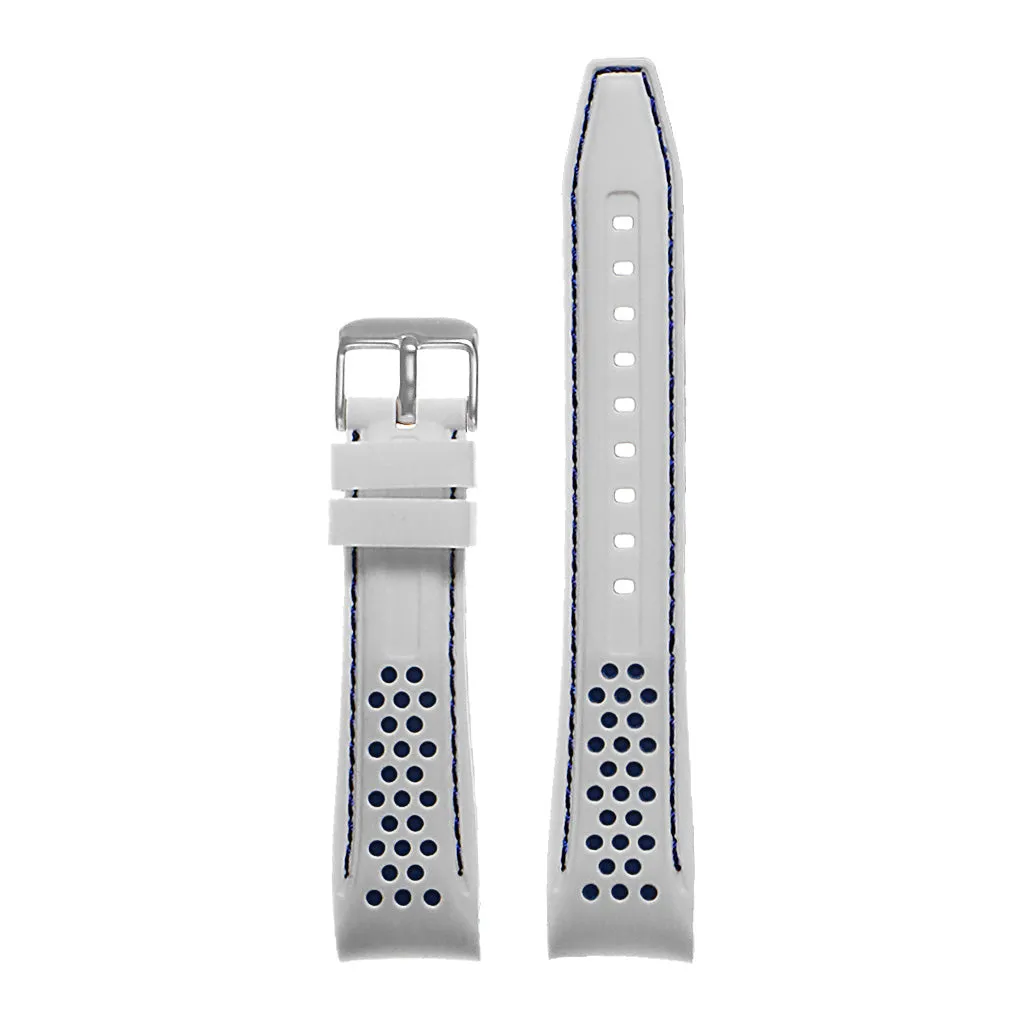 Rubber Perforated Rally Strap with Curved Ends