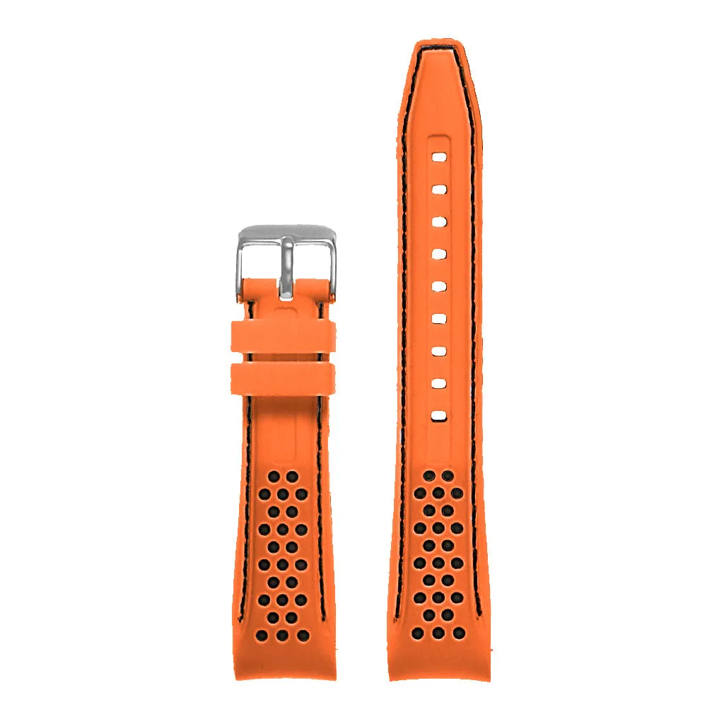 Rubber Perforated Rally Strap with Curved Ends