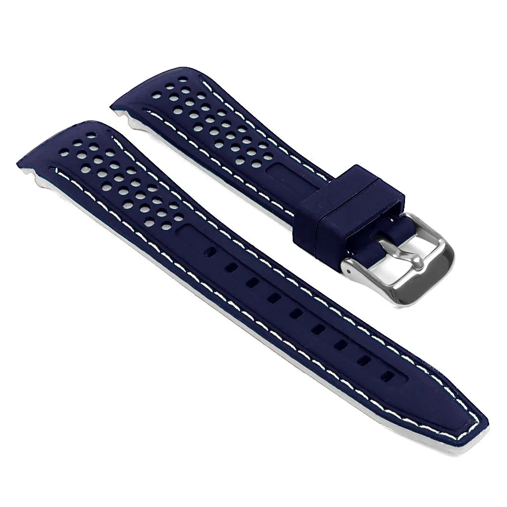 Rubber Perforated Rally Strap with Curved Ends