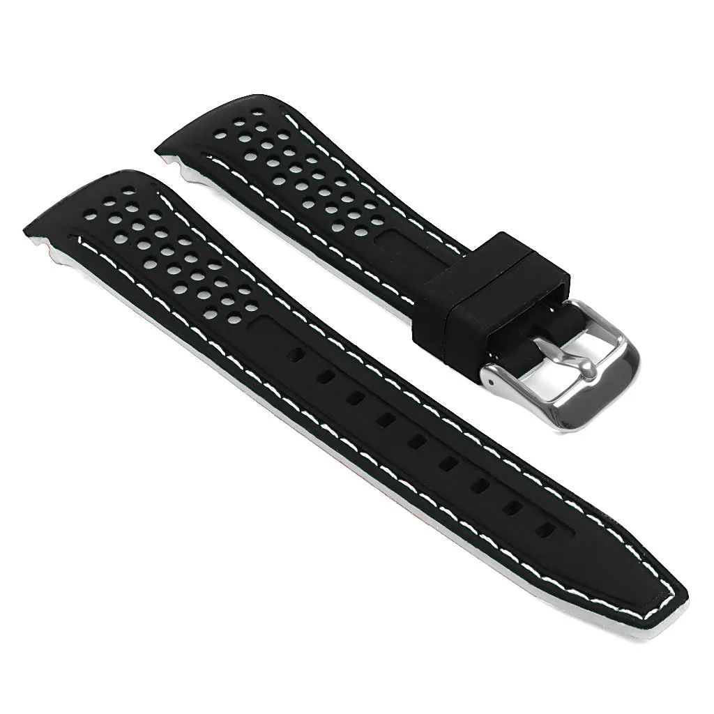 Rubber Perforated Rally Strap with Curved Ends