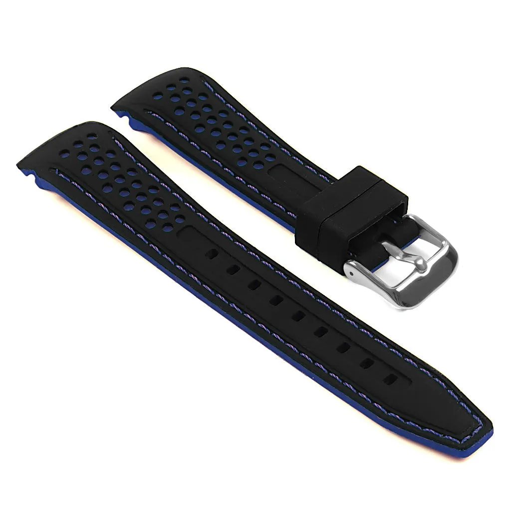 Rubber Perforated Rally Strap with Curved Ends