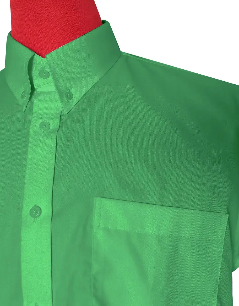 Short-Sleeve Shirt | 60S Mod Style Green Color Shirt For Man