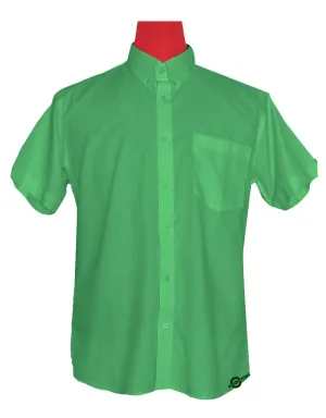 Short-Sleeve Shirt | 60S Mod Style Green Color Shirt For Man