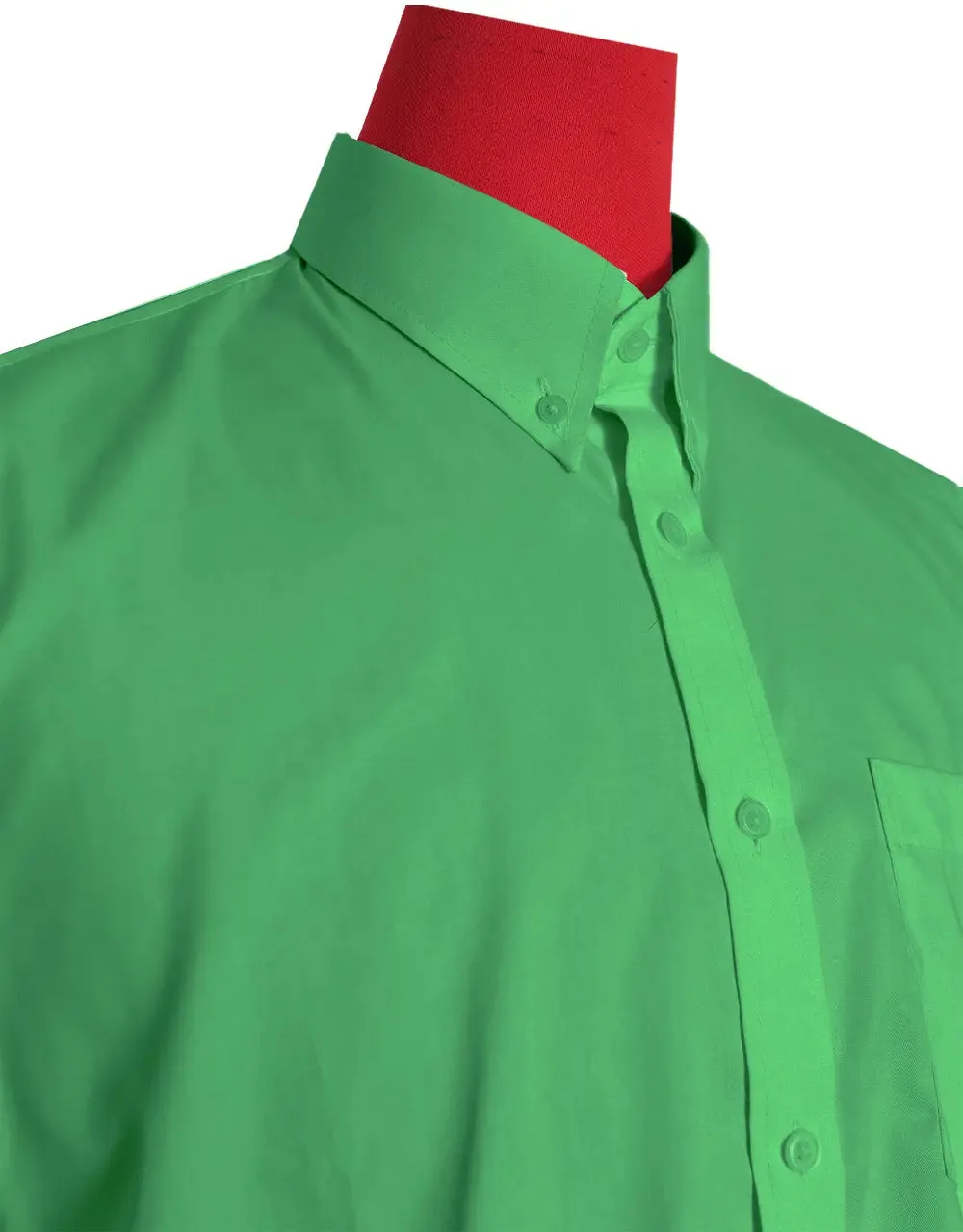 Short-Sleeve Shirt | 60S Mod Style Green Color Shirt For Man