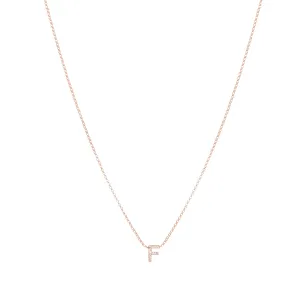 Single Diamond Initial Necklace