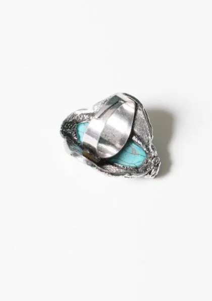 Southwestern Adjustable Chunky Turquoise Ring