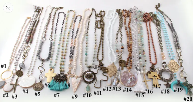 Stone and Gem Beaded Statement Necklaces