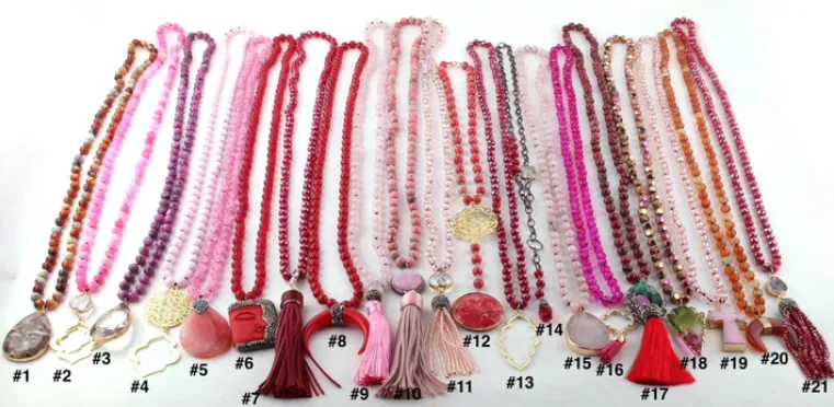 Stone and Gem Beaded Statement Necklaces