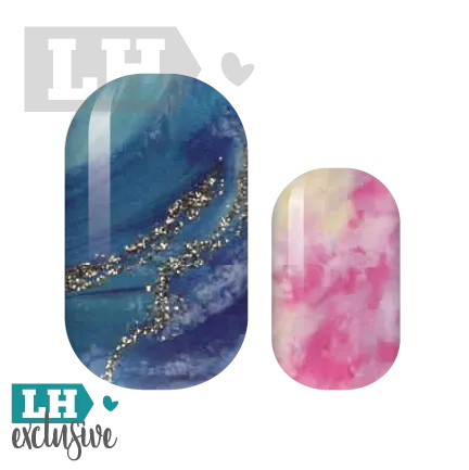 Summer Ocean Swirl Nail Wraps