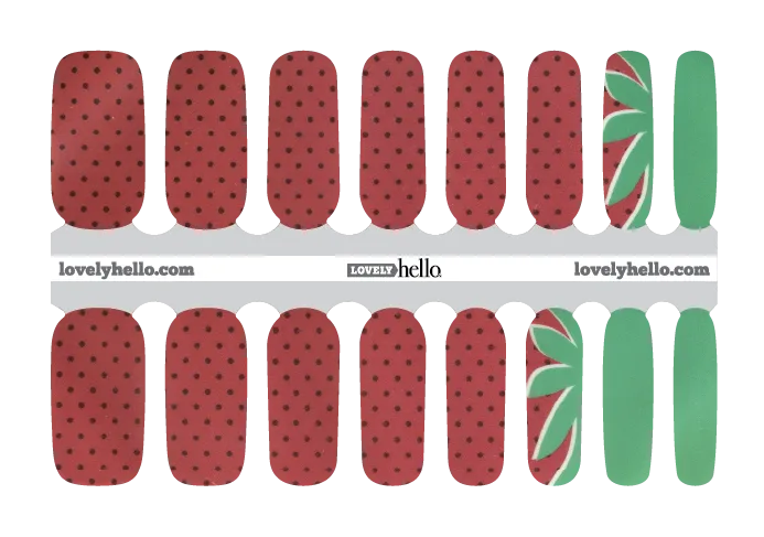 Summer Strawberry Nail Wraps