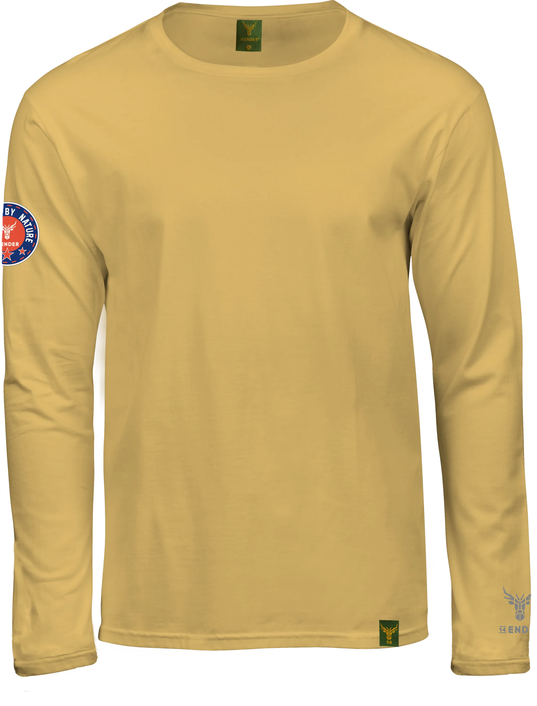 T-Shirt Langarm 14Ender Logo angeled gelb