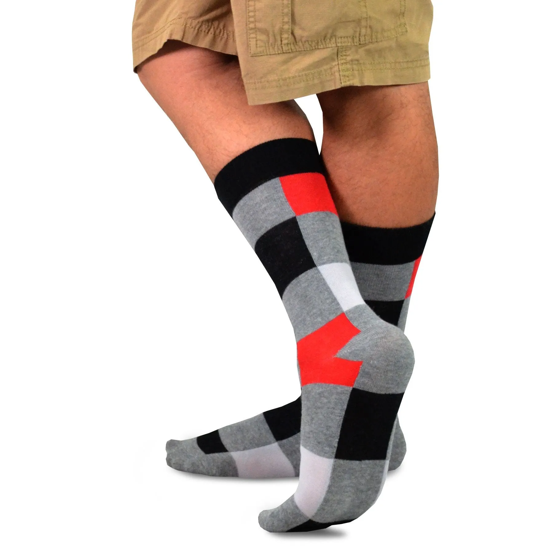 TeeHee Socks Men's Novelty Cotton Crew Assorted 5-Pack (51059)