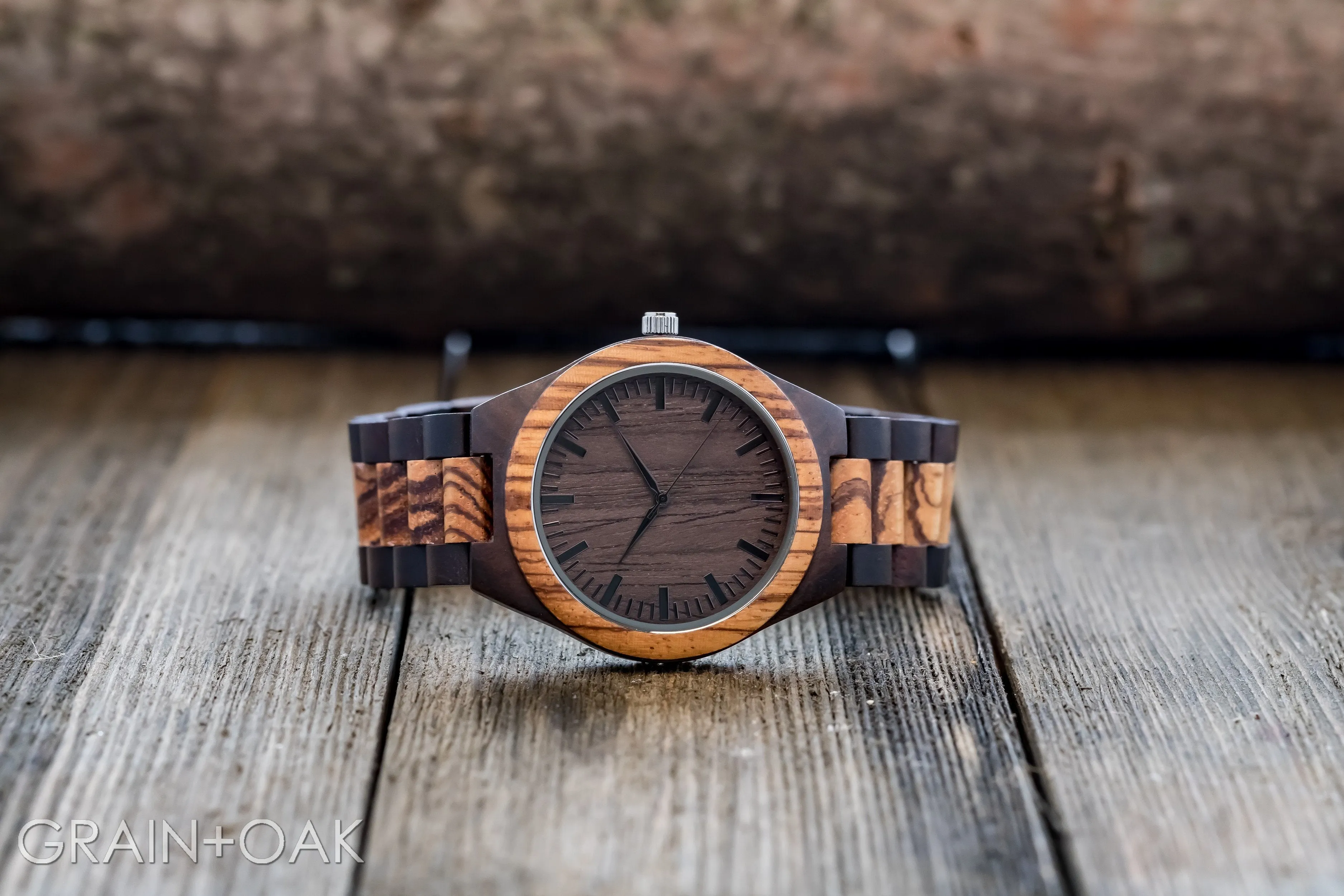 The Ridge Zebrawood   Ebony | Set of 12