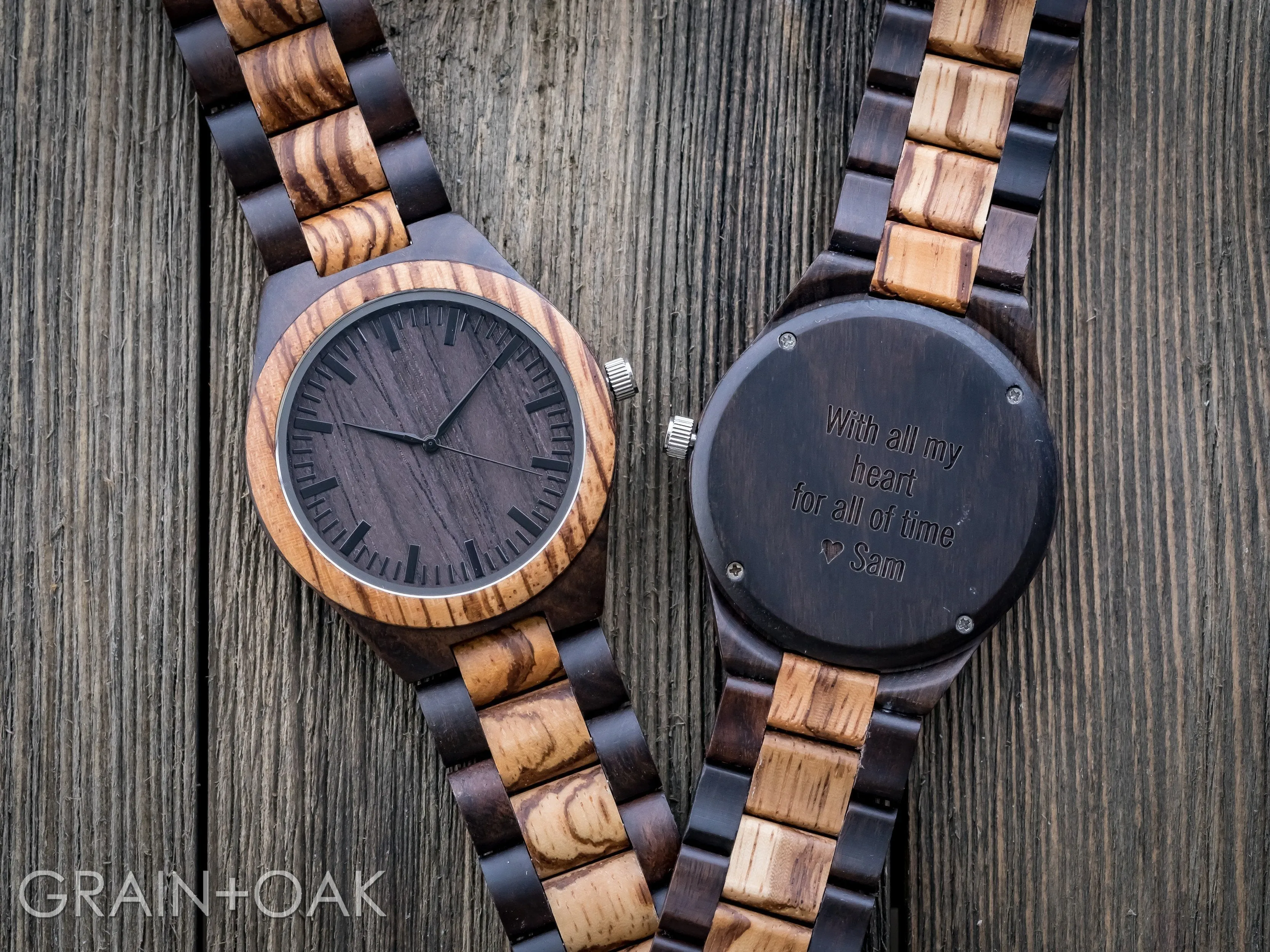 The Ridge Zebrawood   Ebony | Set of 12