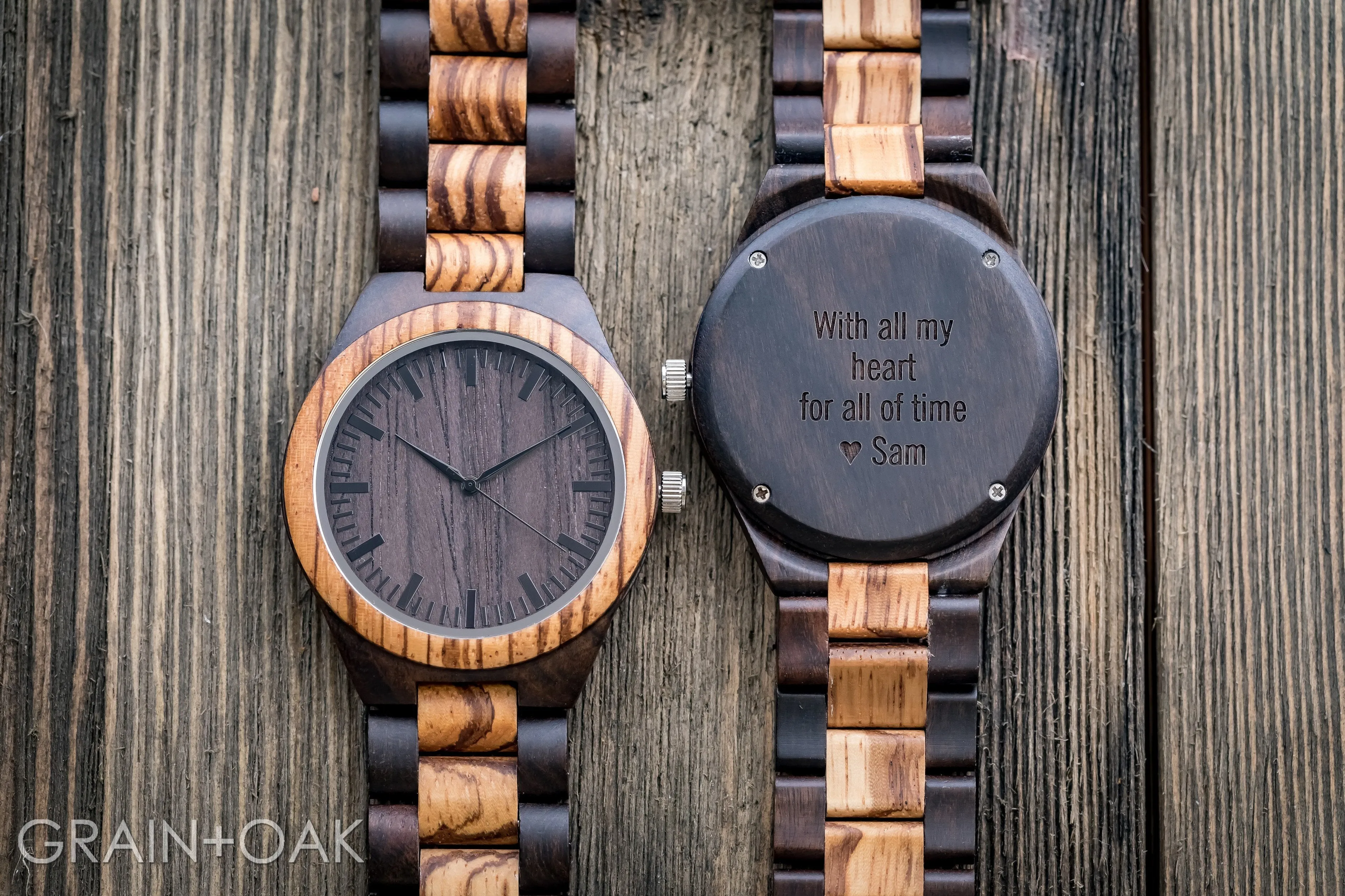 The Ridge Zebrawood   Ebony | Set of 12