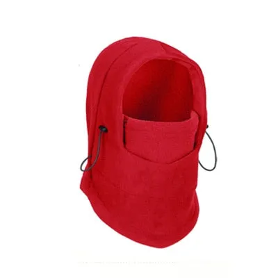 Thermal Fleece Balaclava Hooded Neck Warmer Winter Sports Face Mask Beanie