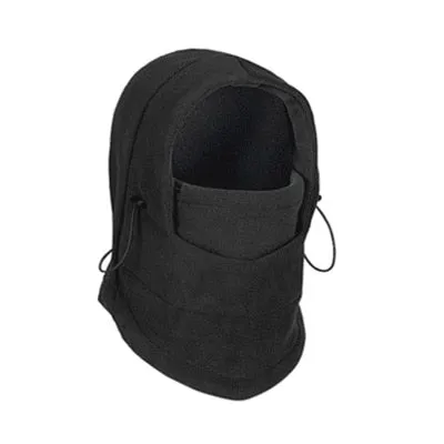 Thermal Fleece Balaclava Hooded Neck Warmer Winter Sports Face Mask Beanie