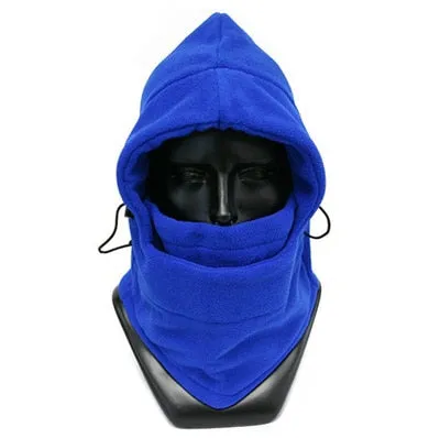 Thermal Fleece Balaclava Hooded Neck Warmer Winter Sports Face Mask Beanie