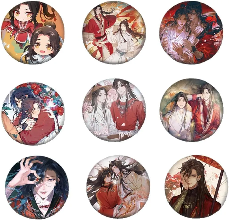 Tian Guan Ci Fu Hua Cheng Xie Lian Brooch Pin Heaven Officials Blessing Cosplay Badge Backpack Pendant Pin Keyring