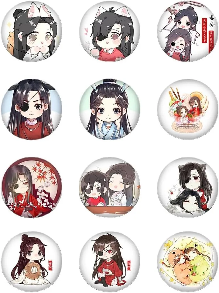 Tian Guan Ci Fu Hua Cheng Xie Lian Brooch Pin Heaven Officials Blessing Cosplay Badge Backpack Pendant Pin Keyring