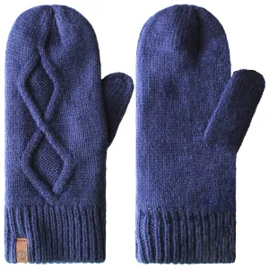 Timberland Cable Mitten Womens Navy Gloves