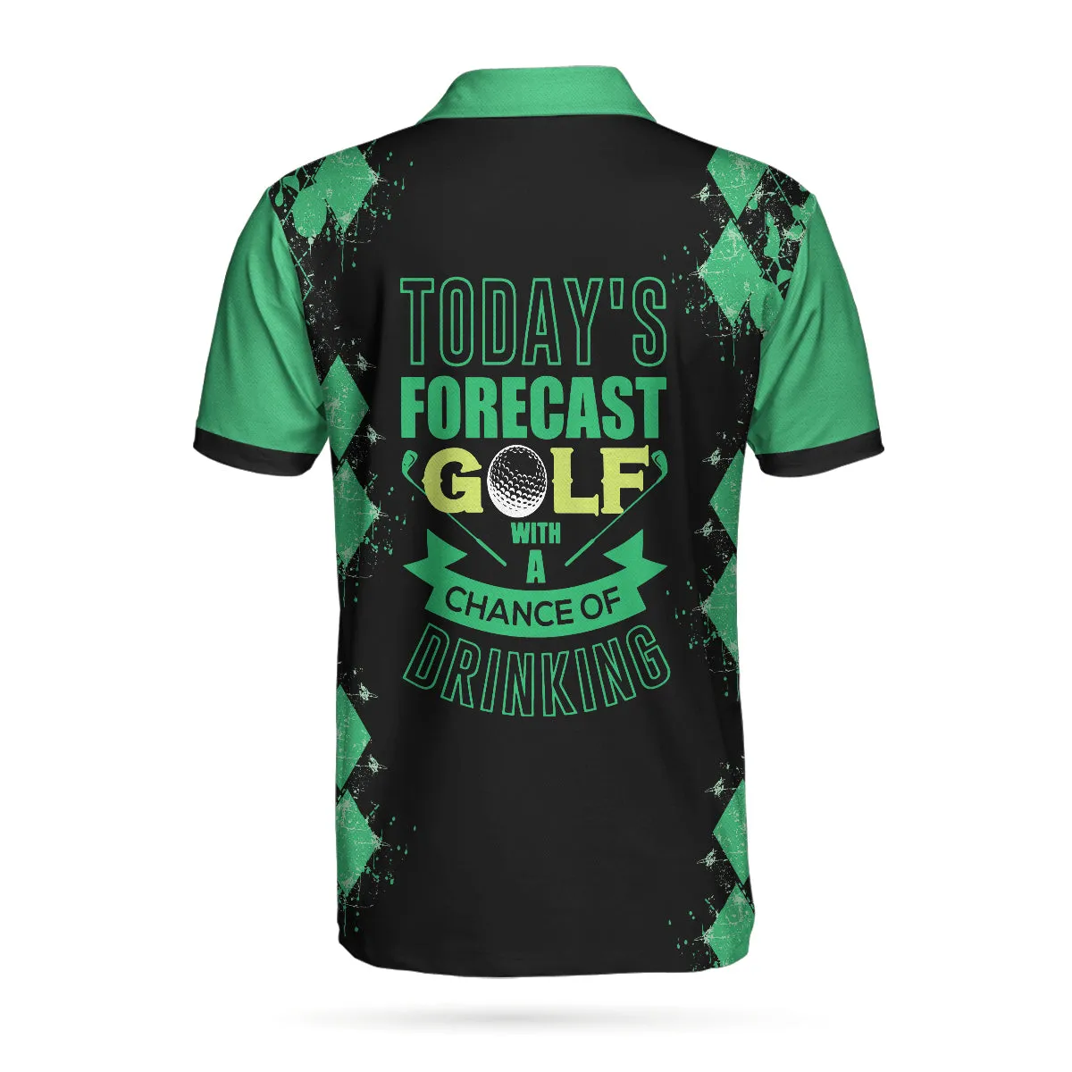 Today'S Forecast For Zombie Golfer Golf Polo Shirt, Smart Golf Shirt For Men Coolspod