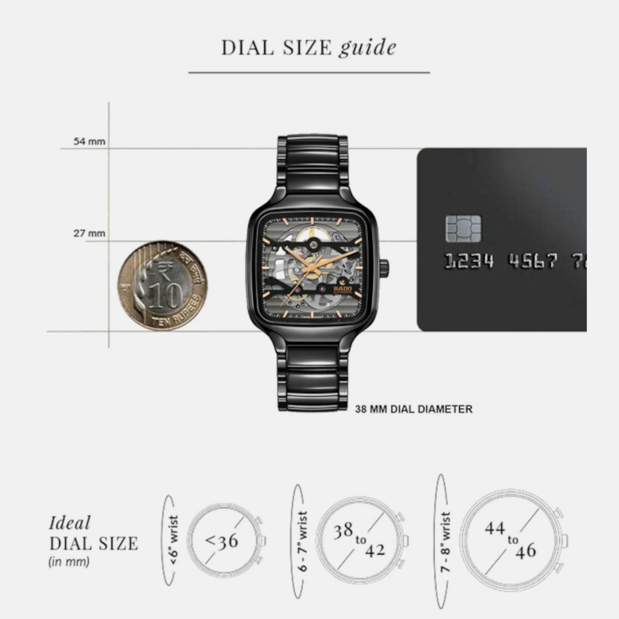 True Square Automatic Skeleton Men Ceramic Watch R27124162