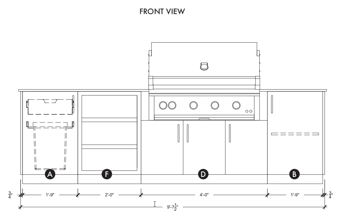 Urban Bonfire Dawn 42 Outdoor Kitchen