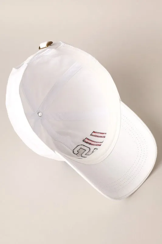 USA Baseball Hat - White