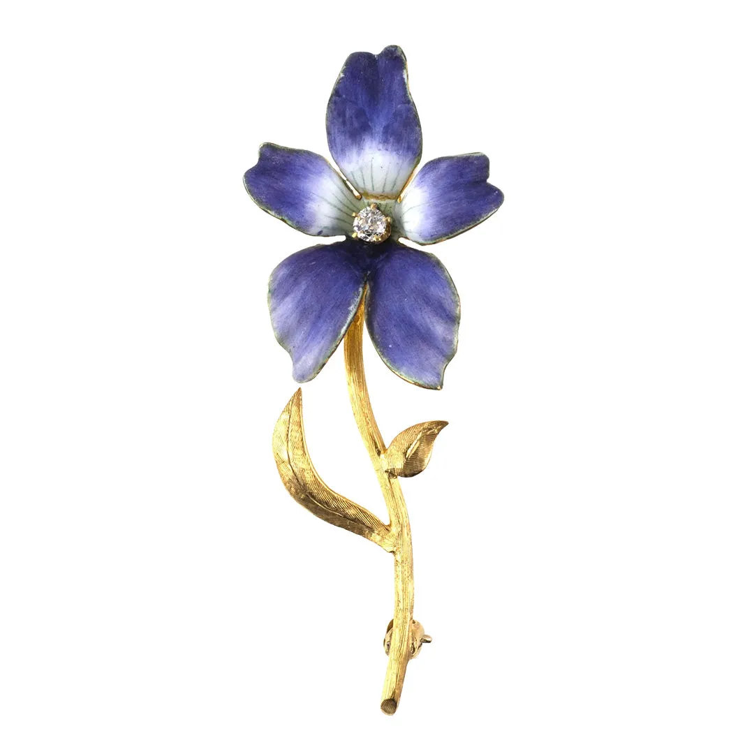 Victorian Pansy Orchid Enamel Pin