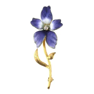 Victorian Pansy Orchid Enamel Pin