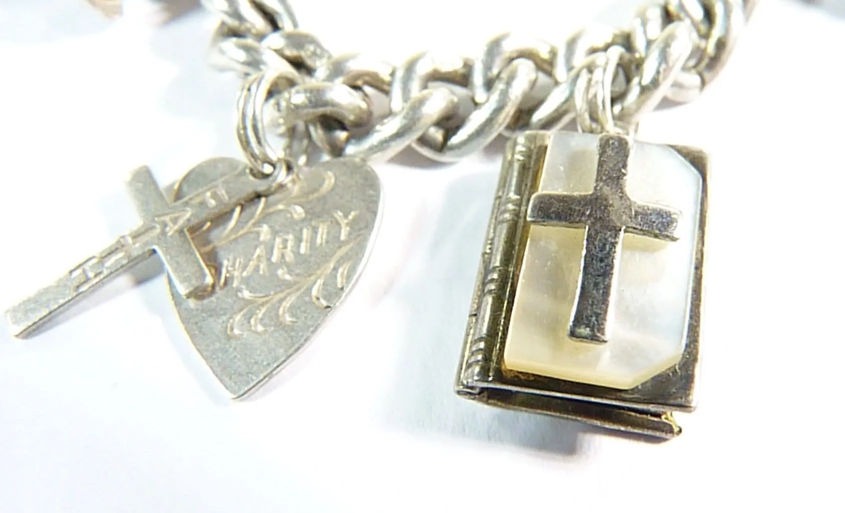Vintage Hallmarked Silver Charm Bracelet 1964