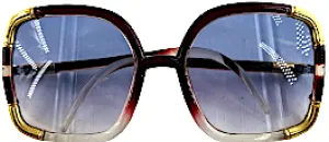 Vintage Les Lunettes de Baccara Paris. Gradiant Lenses Mint Condition Oversized Sunglasses