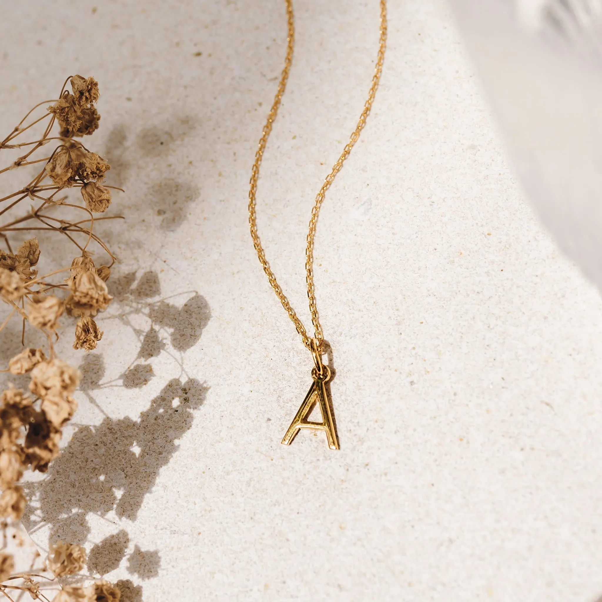 W Necklace / Gold Initial Necklace