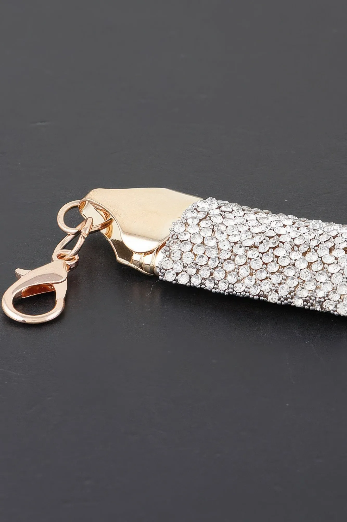 Wide Bejeweled Statement Necklace