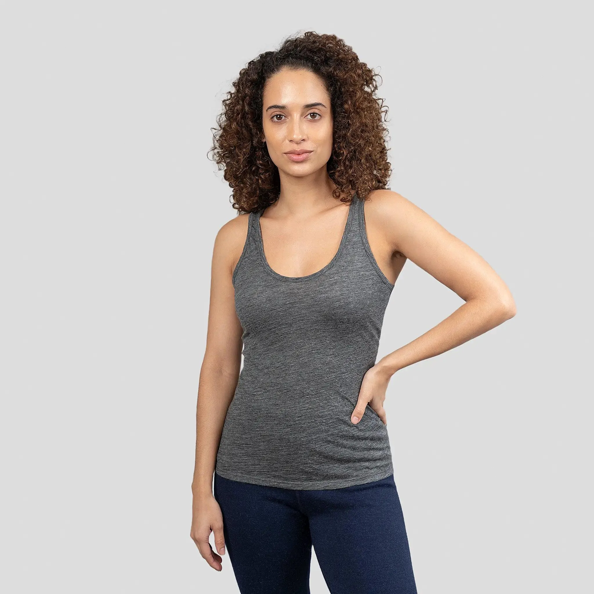 Women's Alpaca Wool Tank Top: 160 Ultralight