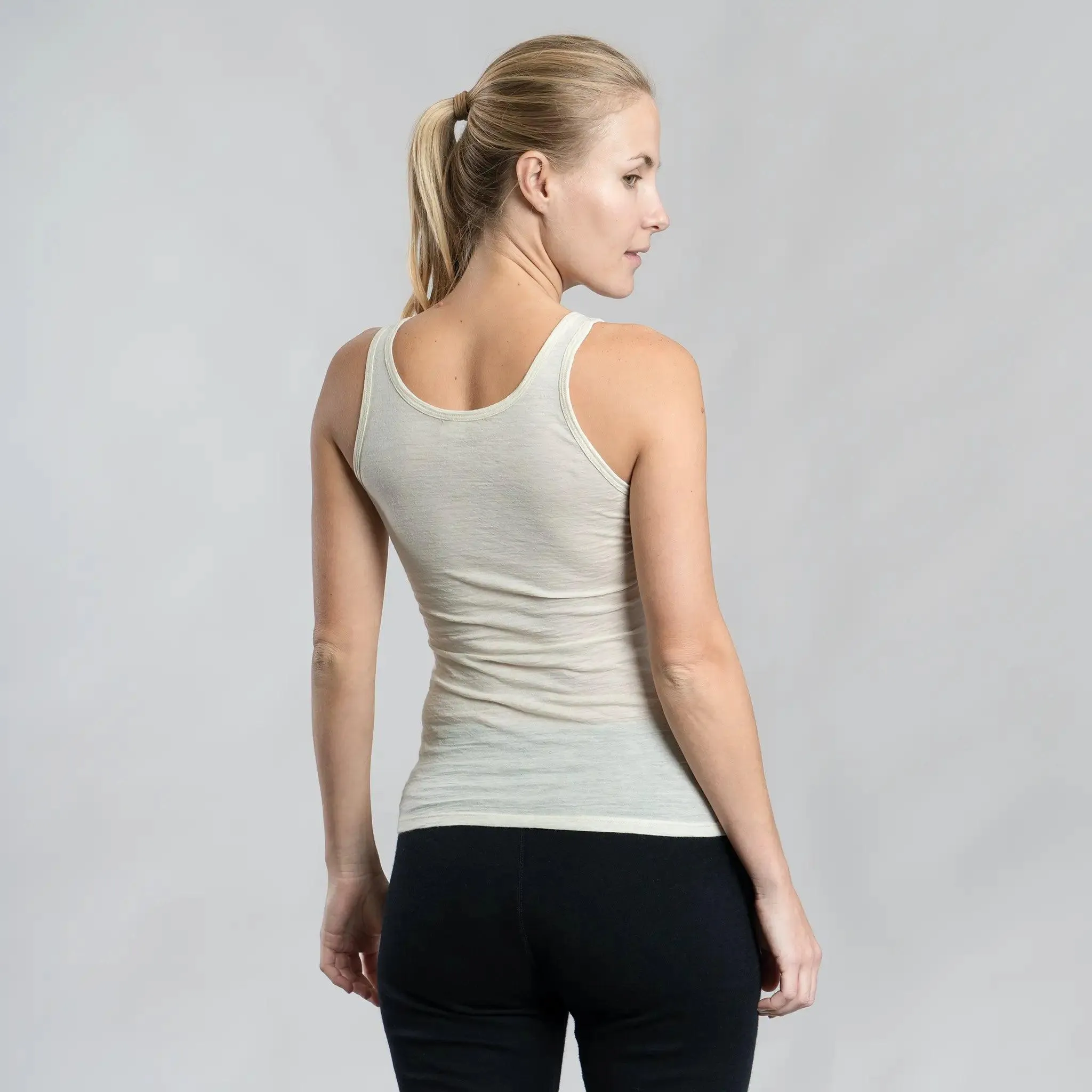 Women's Alpaca Wool Tank Top: 160 Ultralight